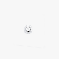 Interrupteur simple 1 voie en acier blanc mat bords arrondis