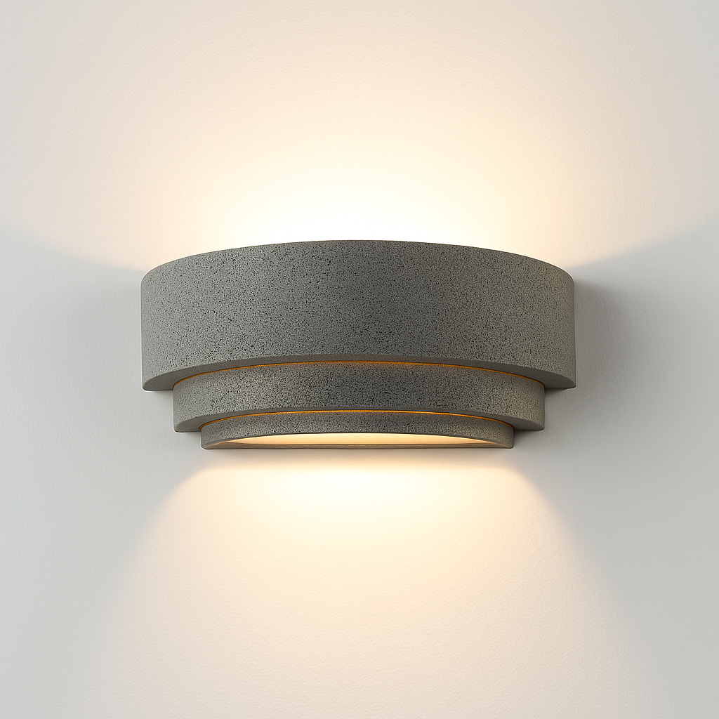 IP65 LED étanche applique murale ciment moderne 110V 220V LED Villa terrasse jardin réverbère rond lune fond porche lampes