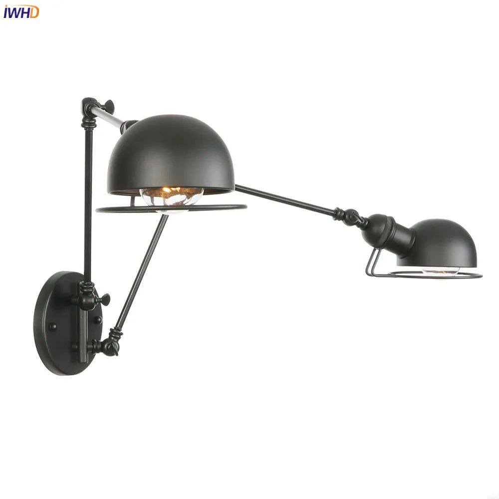 iwhd 2 têtes applique vintage loft décor industriel led