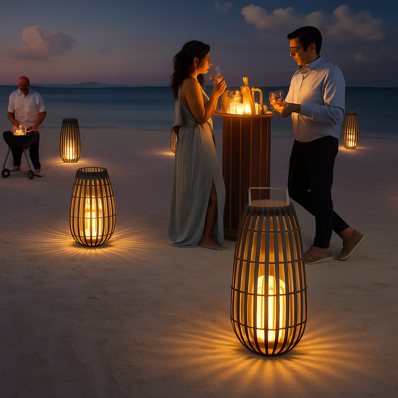 Jardin extérieur lumière solaire rotin IP65 étanche lampadaire Villa cour paysage pelouse lumière pour jardin Patio clôture décor