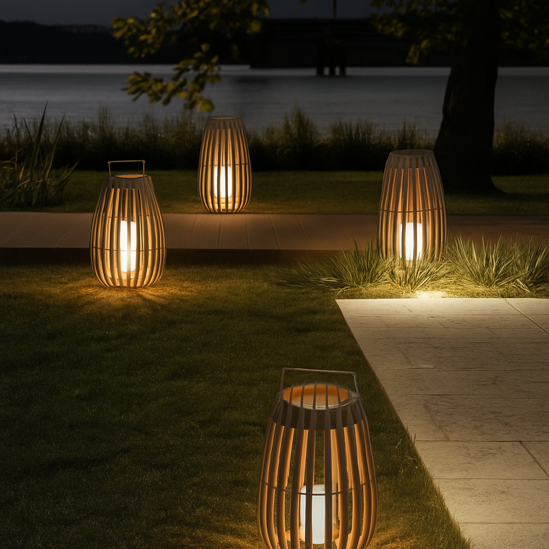 Jardin extérieur lumière solaire rotin IP65 étanche lampadaire Villa cour paysage pelouse lumière pour jardin Patio clôture décor