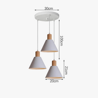 lamp suspension simple led nordique blanc 1/3 têtes
