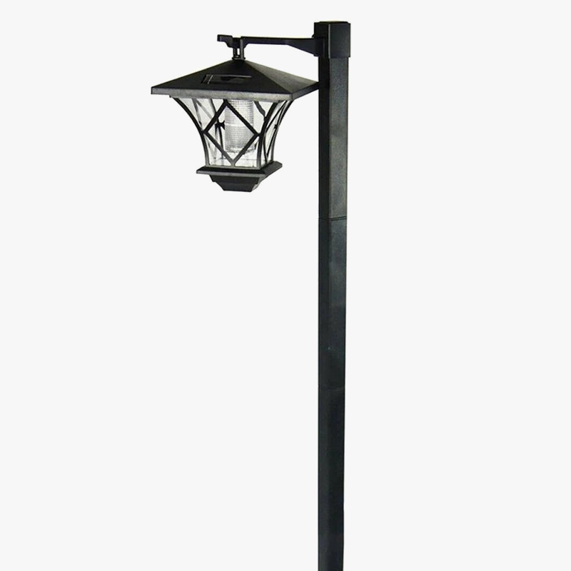 lampadaire de jardin solaire à led décoratif traditionnel
