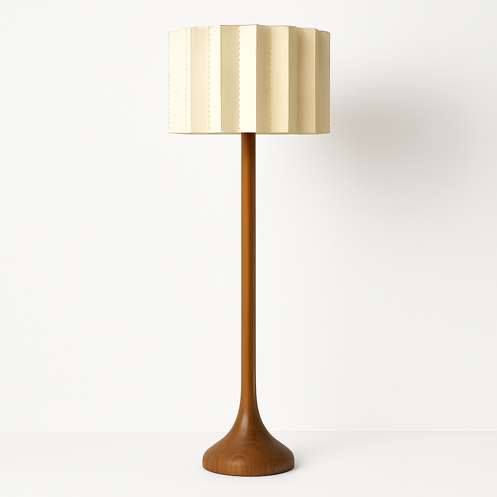 lampadaire en bois massif style wabi-sabi décoration zen design moderne