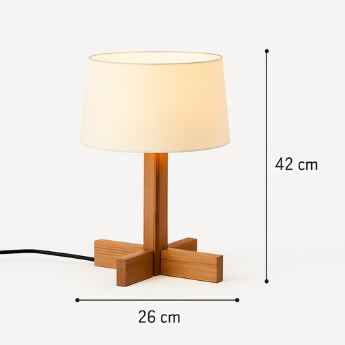 lampadaire en bois style wabi sabi pour décoration intérieure moderne - vue 8 sur 9