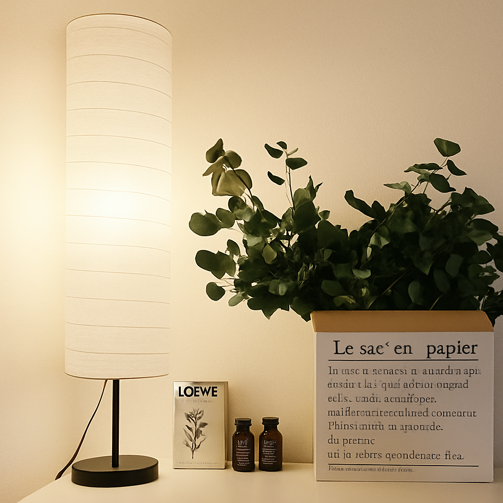lampadaire en papier design scandinave pour intérieur élégant - vue 6 sur 6