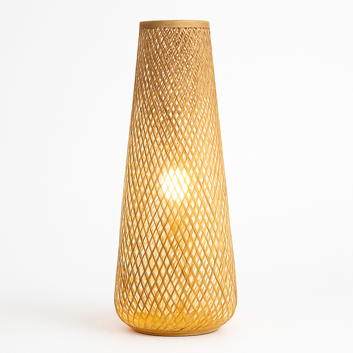 lampadaire japonais zen en bambou pour décoration intérieure