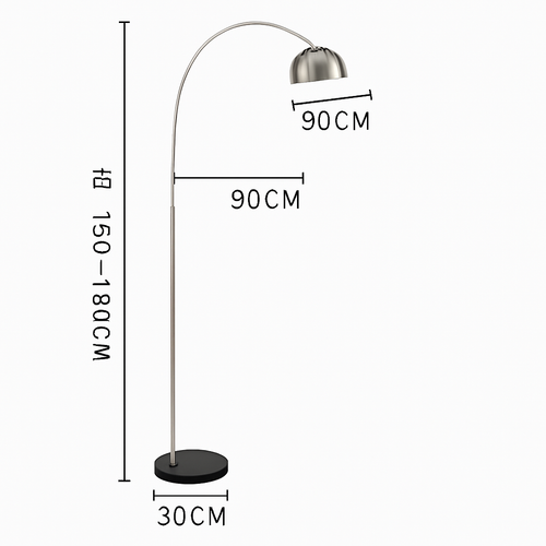 lampadaire led créatif en acier inoxydable lampara pie - vue 10 sur 10