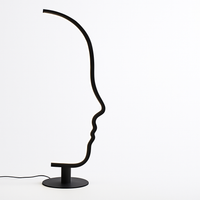 Lampadaire Led nordique à visage humain