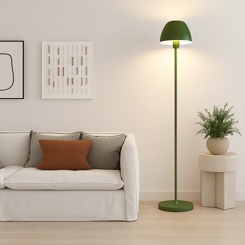 lampadaire moderne minimaliste design nordique avec interrupteur au pied