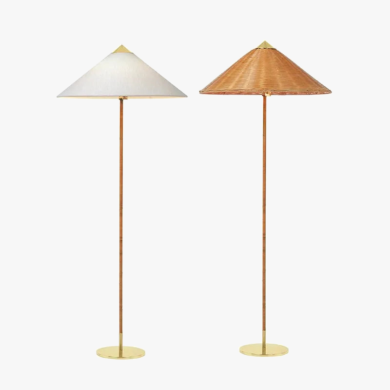 lampadaire vintage en bois style scandinave pour décoration intérieure