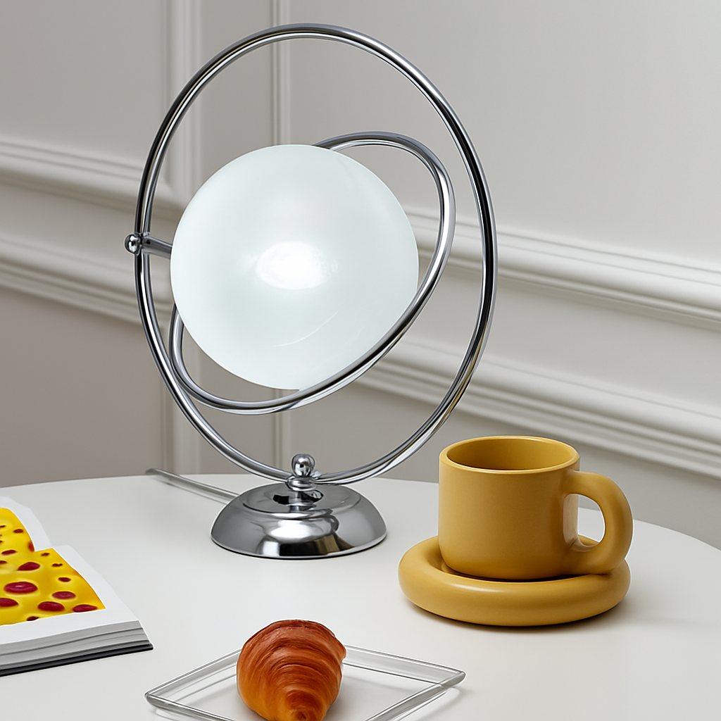 lampe de bureau design italienne en verre rotative - vue 7 sur 7