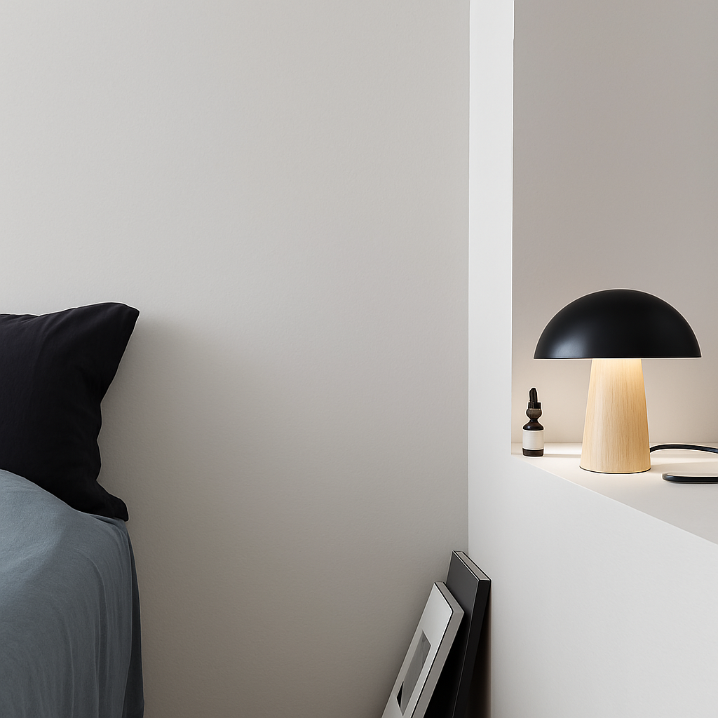 lampe de chevet nordique créative style moderne champignon LED - vue 6 sur 8