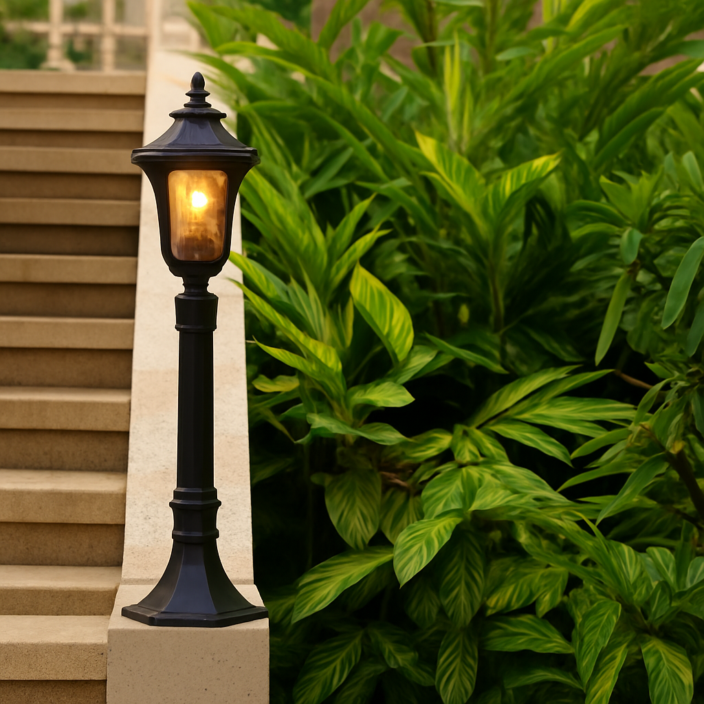 lampe de jardin rétro style européen éclairage extérieur étanche - vue 9 sur 8