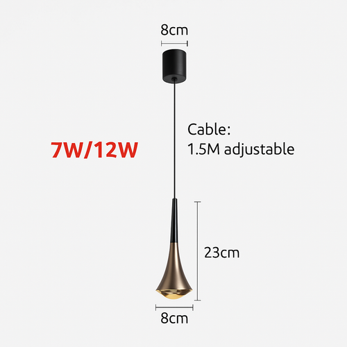 Lampe LED anti-éblouissante en aluminium - vue 6 sur 6