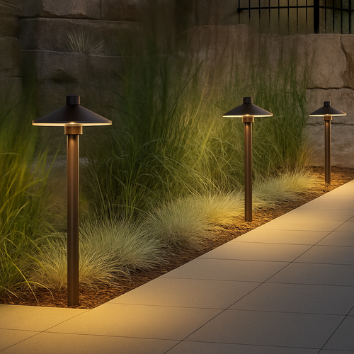 lampe led extérieure moderne en aluminium pour jardin et parc - vue 2 sur 8