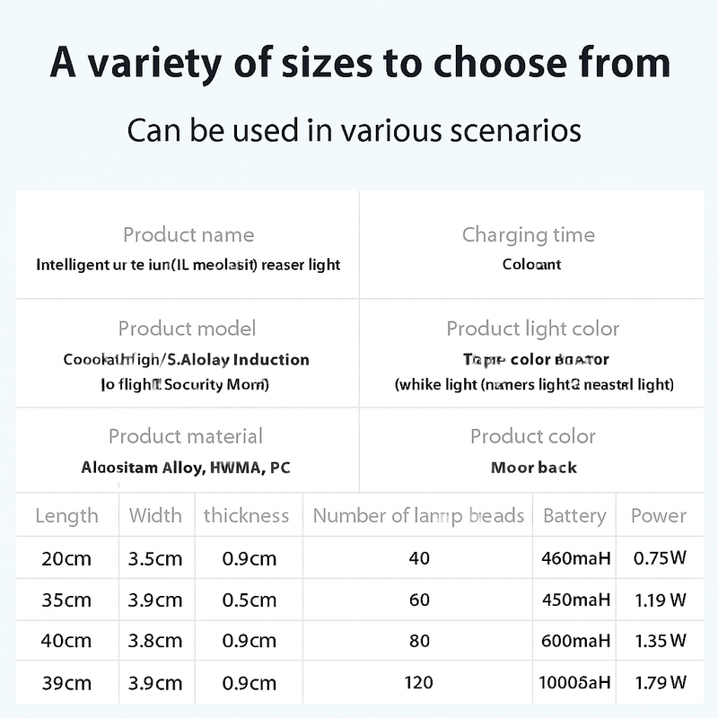 lampe led rechargeable sans fil avec capteur de mouvement