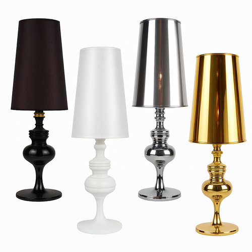 Lampe à poser design chromée moderne Living