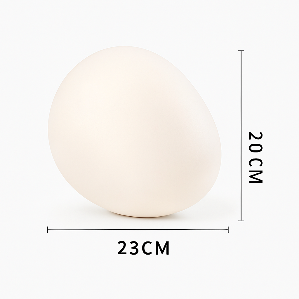 Lampe à poser design LED ambiance galet blanc Decor - vue 7 sur 7