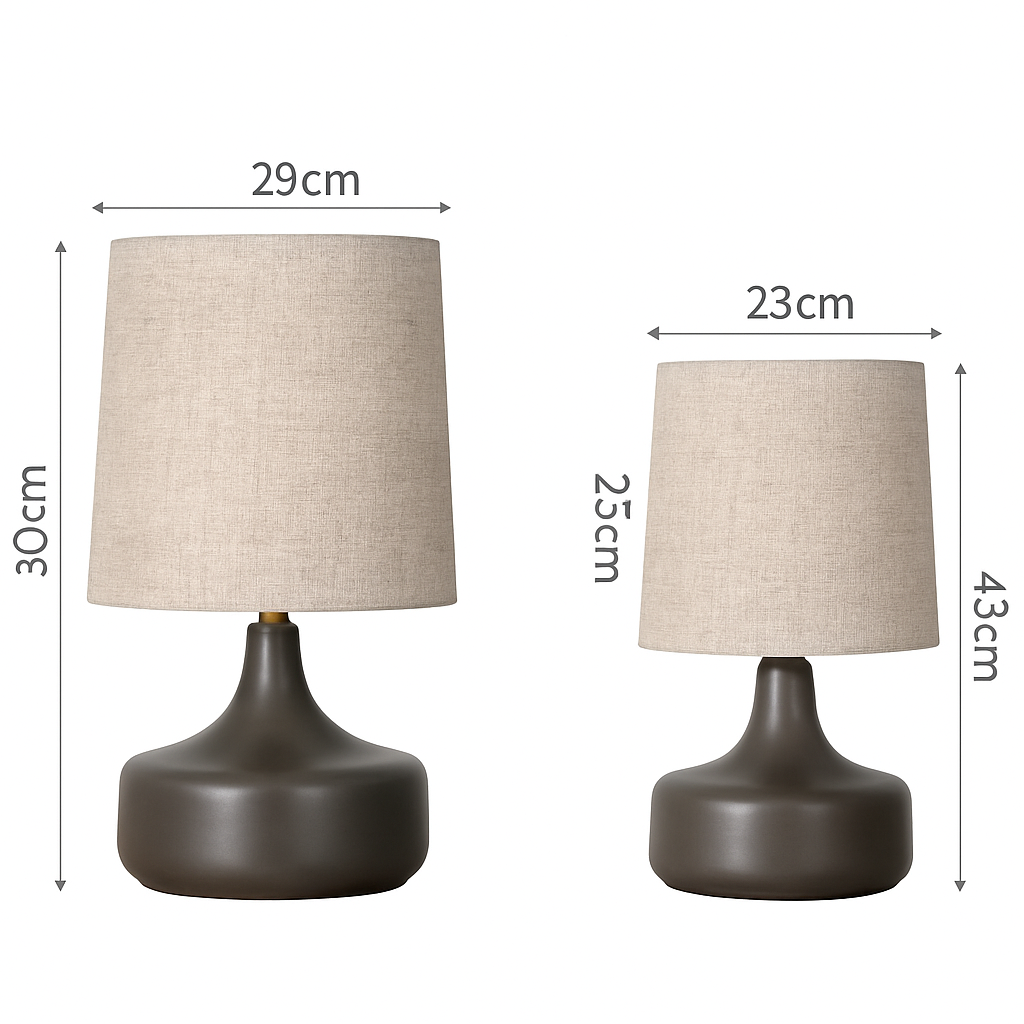 Lampe à poser en céramique design avec abat-jour en tissu Mariage - vue 5 sur 8