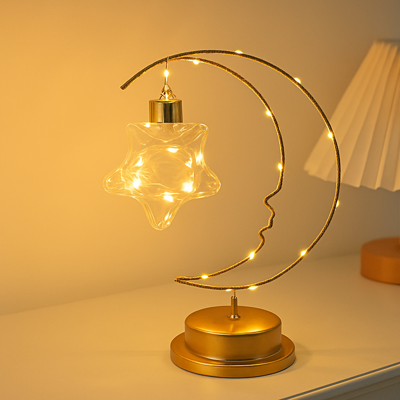 lampe à poser led étoile lune pour veilleuse et bureau