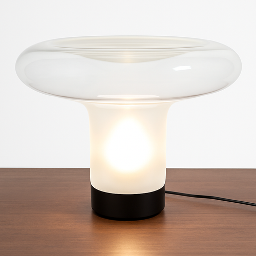 lampe à poser moderne en verre design champignon pour intérieur