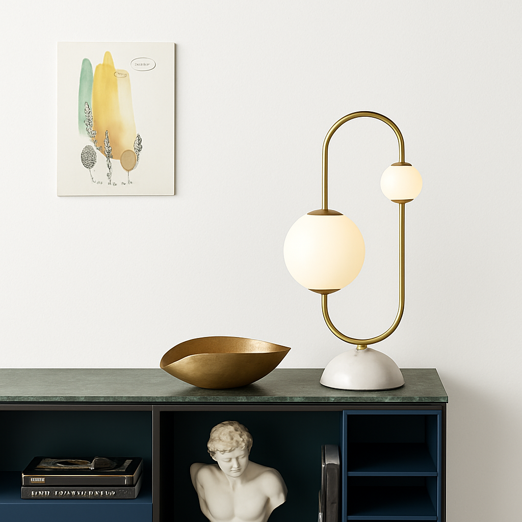lampe à poser nordique en marbre design minimaliste moderne
