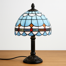 lampe à poser rétro style méditerranéen en vitrail
