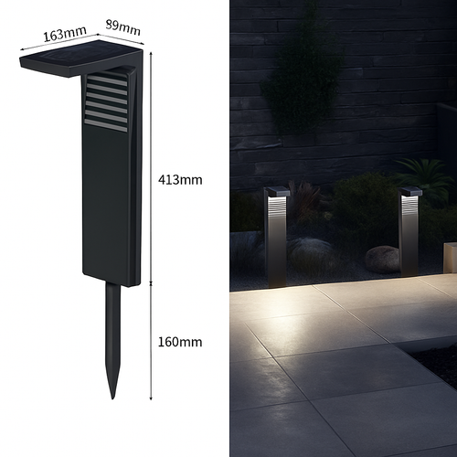 lampe solaire étanche pour éclairage extérieur de jardin - vue 12 sur 14