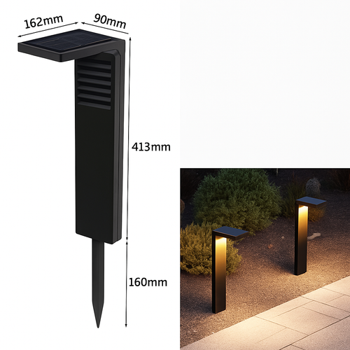lampe solaire étanche pour éclairage extérieur de jardin - vue 13 sur 14