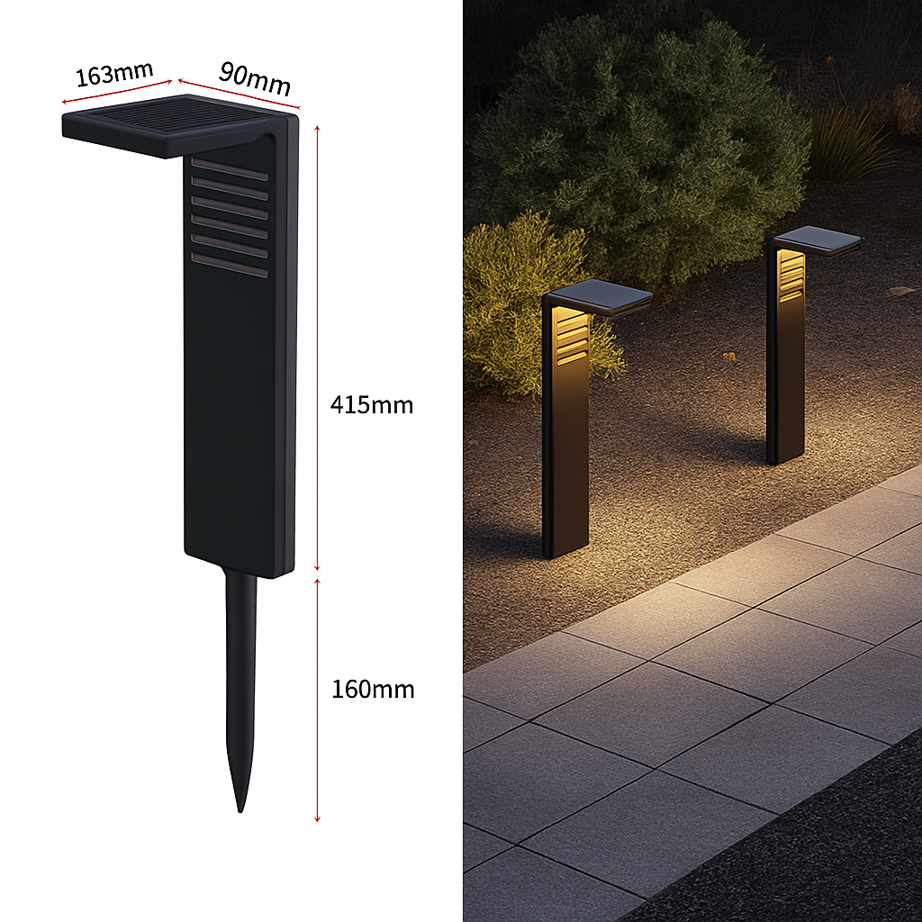 lampe solaire étanche pour éclairage extérieur de jardin - vue 14 sur 14