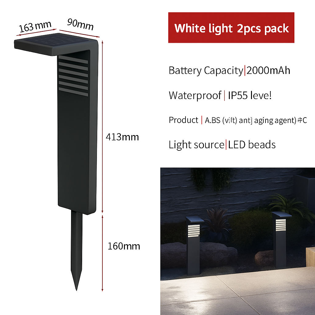 lampe solaire étanche pour éclairage extérieur de jardin - vue 7 sur 14