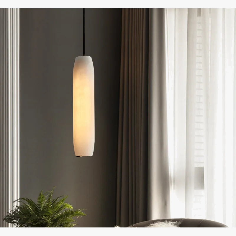 lampe suspendue moderne en marbre naturel et laiton ajustable