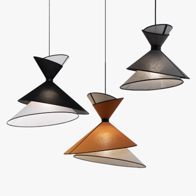 suspension design led minimaliste conique colorée