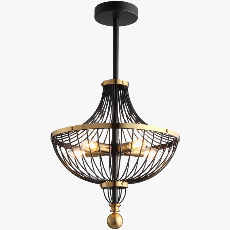 Suspension rétro cage métal design