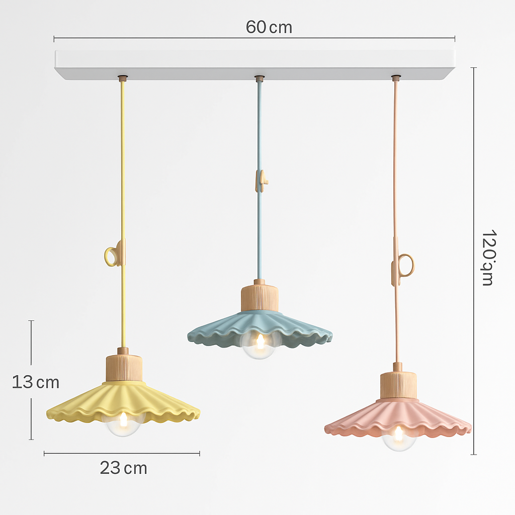 Lampe suspension simple LED nordique - vue 4 sur 16