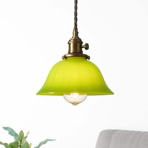 lampe suspension verre led cuivre edison vintage