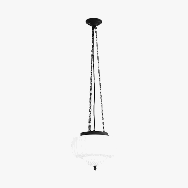 Suspension industrielle en métal verre rétro américain