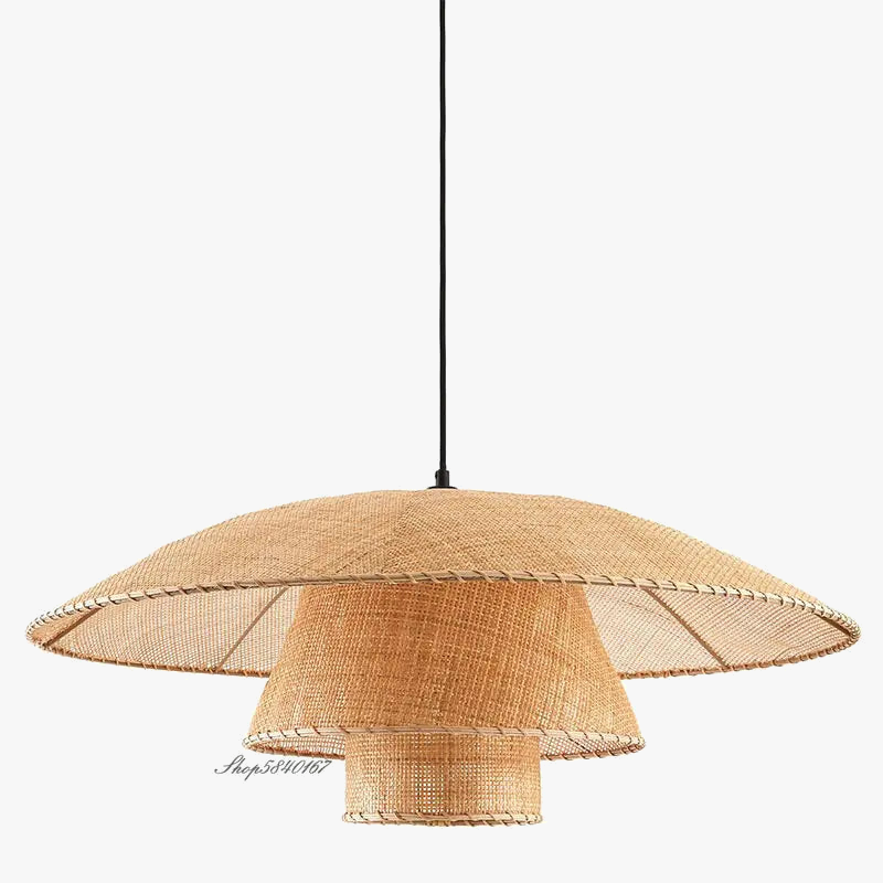 Lampe Vintage en rotin