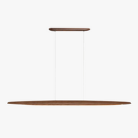 Lustre design en bois led modernes pour îlot de cuisine