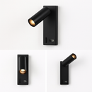 Led 3W applique avec interrupteur noir et blanc Bronze créatif avec USB applique avec pour chambre chevet