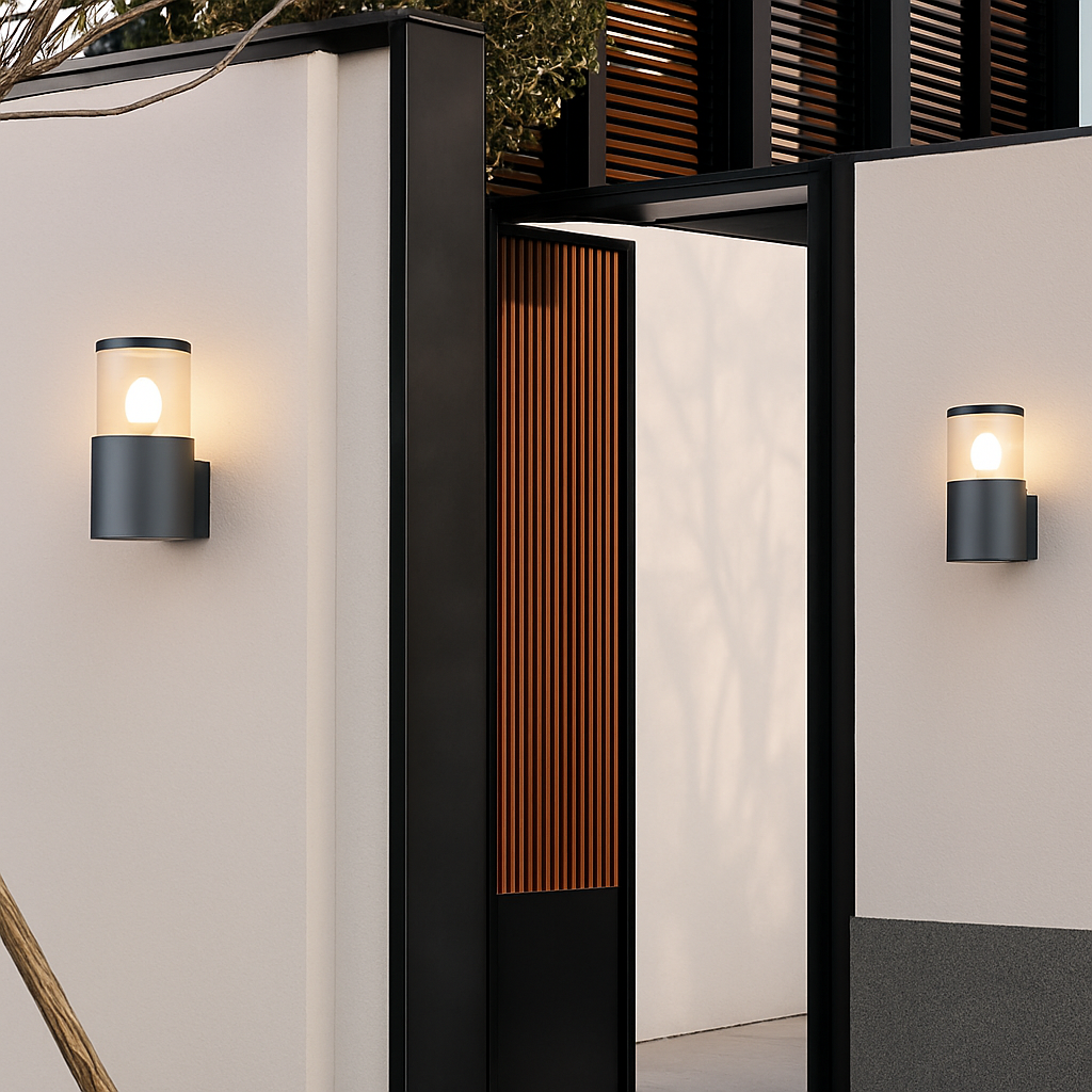 LED appliques extérieures E27 étanche porche lumière 12W AC85-265V couloir allée applique murale pour jardin cour balcon lampes - vue 4 sur 10