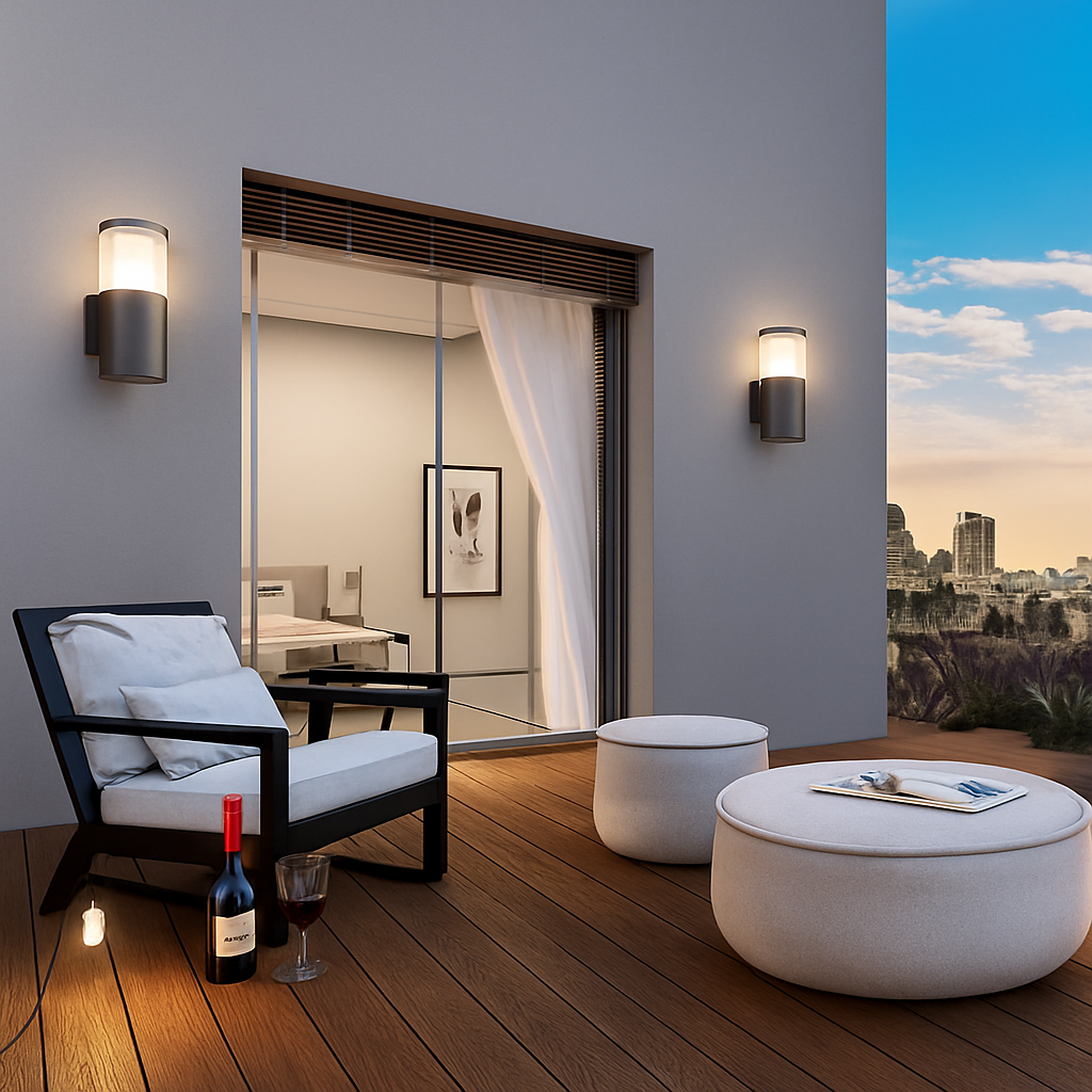 LED appliques extérieures E27 étanche porche lumière 12W AC85-265V couloir allée applique murale pour jardin cour balcon lampes - vue 5 sur 10