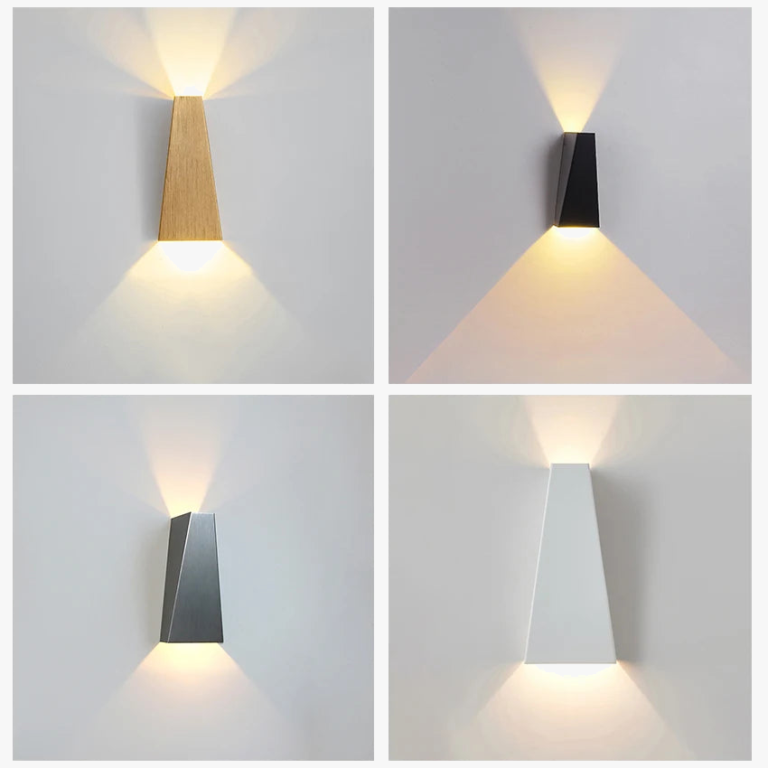 applique LED intérieure chambre salon applique murale décoration haut et bas lumière en aluminium applique moderne appliques AU18