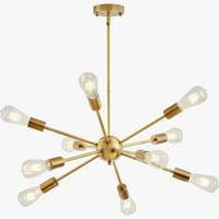 LED moderne Nickel brossé noir Tube lustres en laiton or industriel suspension Lightis pour salon Antique luminaires d'escalier