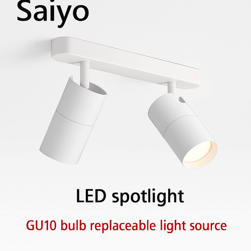 led projecteur spots monté surface piste plafonnier cob spot 2 têtes 3 têtes