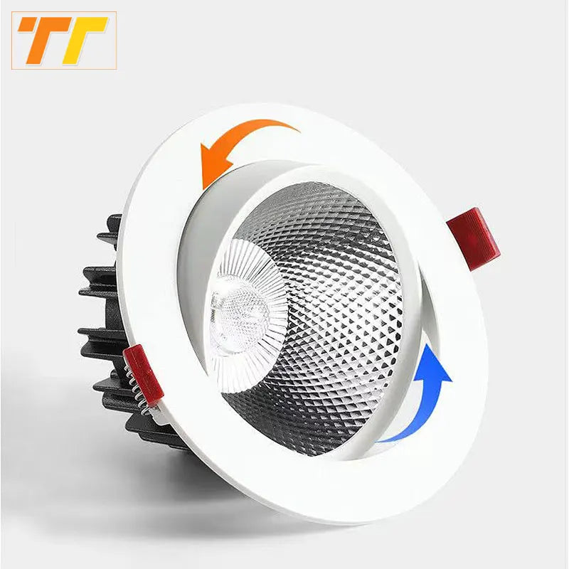 Spot LED à intensité variable 7W 9W spots 12W 15W AC90V-260V 5W 18W 24W COB puce encastré plafonniers pour l'éclairage de la maison