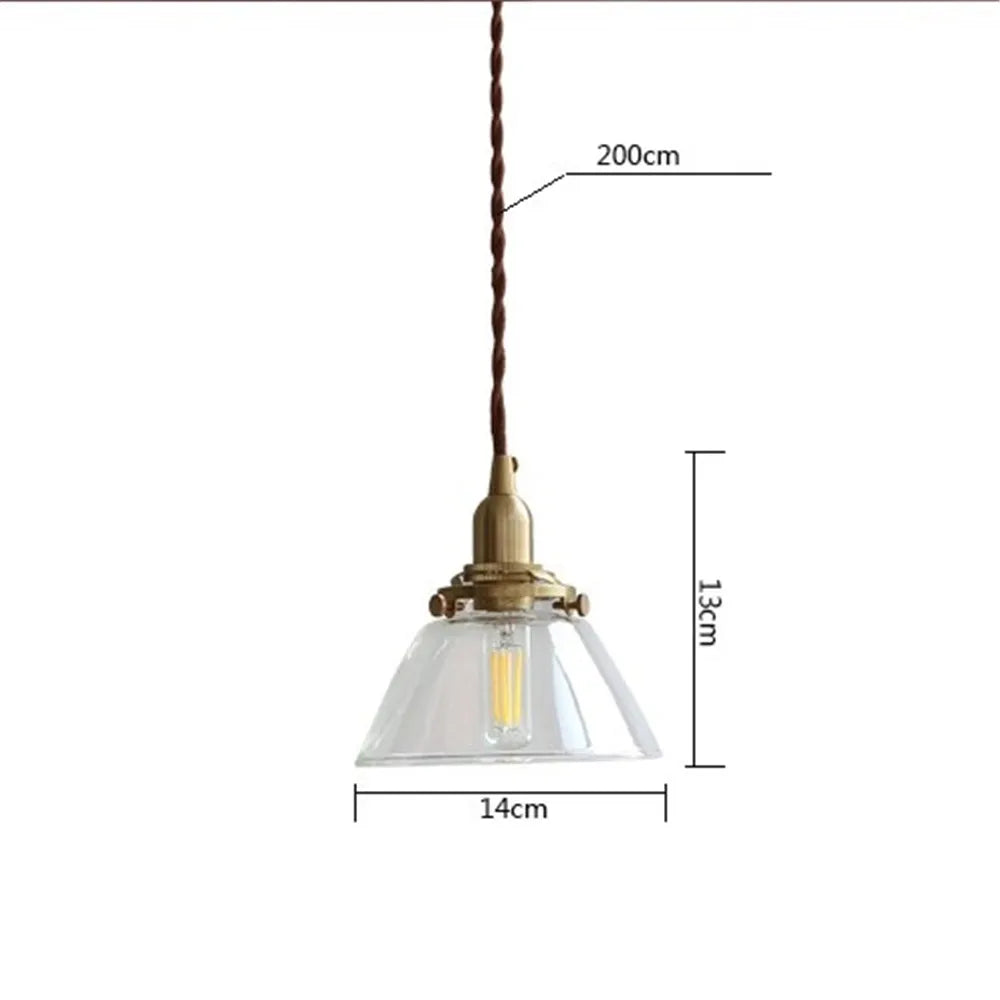 loft industriel led suspension lumière rétro en laiton verre suspension