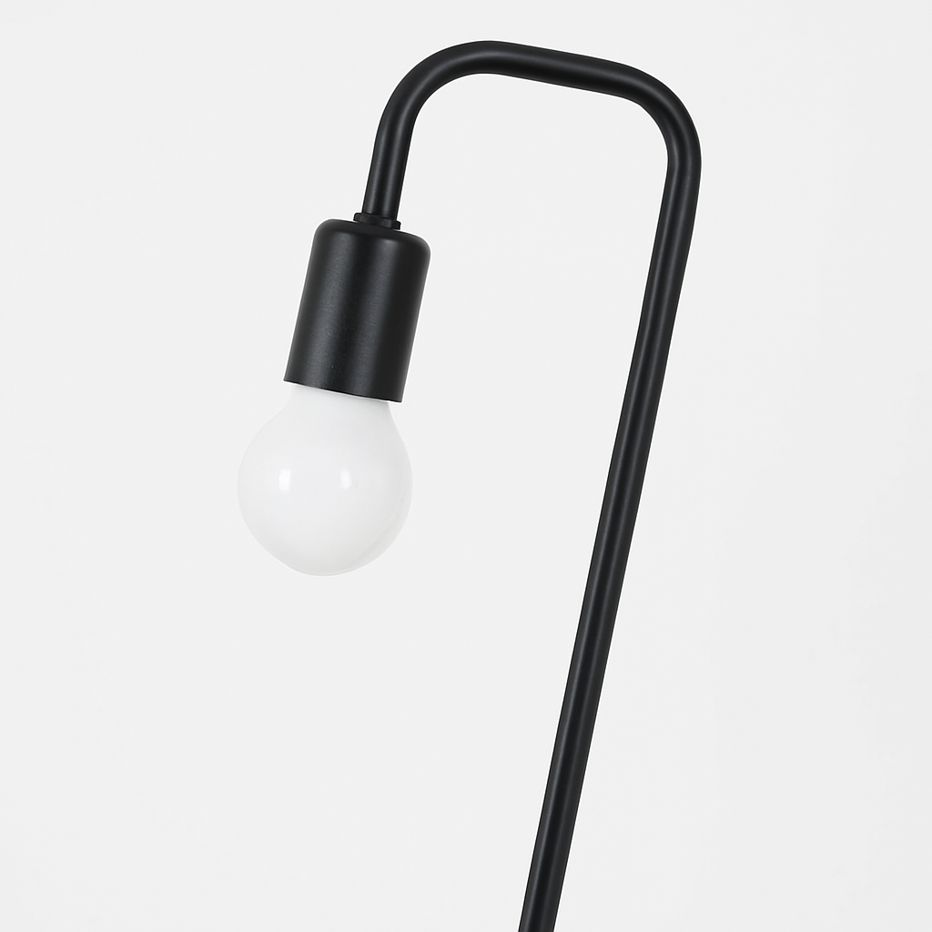 Loft lampe de bureau Vintage E27 noir blanc tige de fer campagne américaine lampes de Table en bois nordique chevet lecture luminaire - vue 7 sur 8
