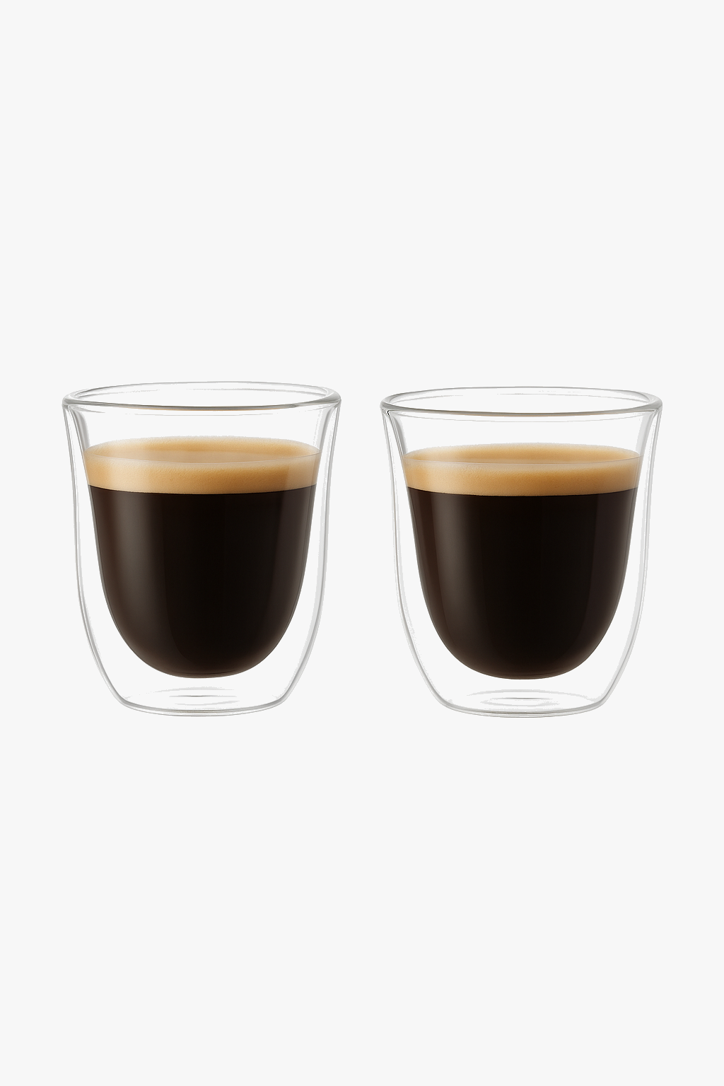 Lot 2 tasses verre double paroi isolantes design